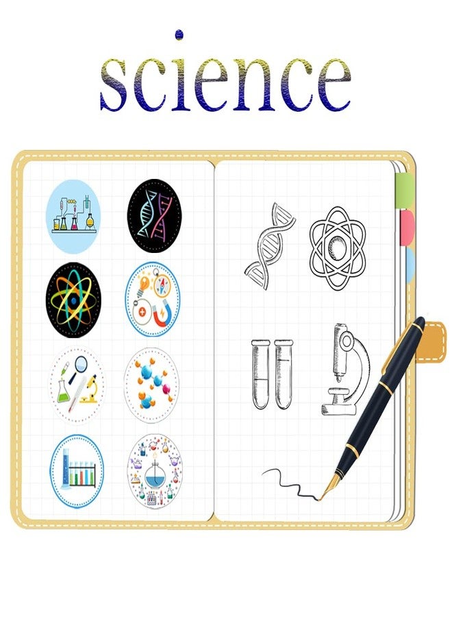 ATSMOICY 500 Science Themed Party Decorations Labels Roll Stickers Future Mad Scientist Natural Science Arts Birthday Baby Party Favors Decorations Stickers - Image 5